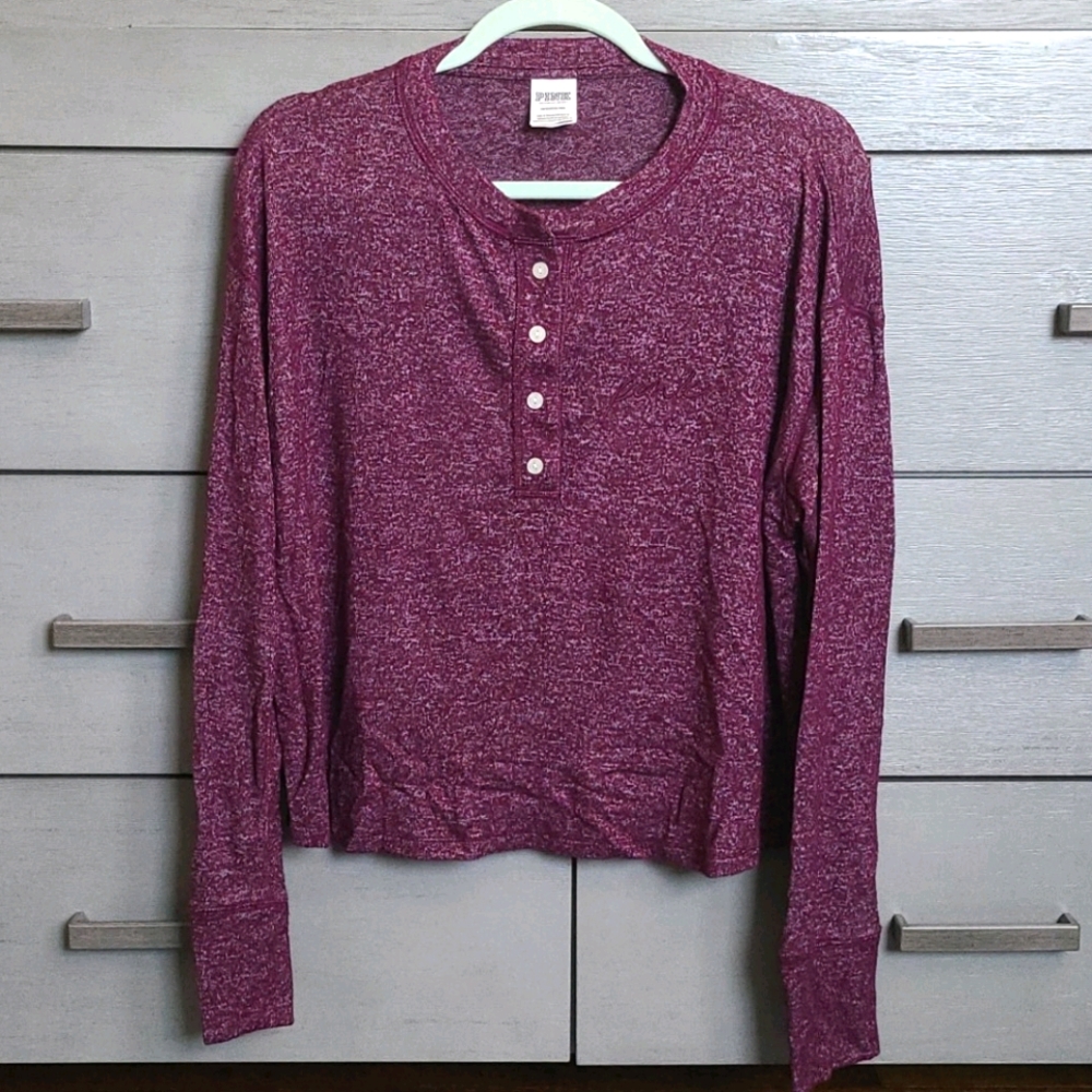 PINK Victoria's Secret Purple Long Sleeve Shirt